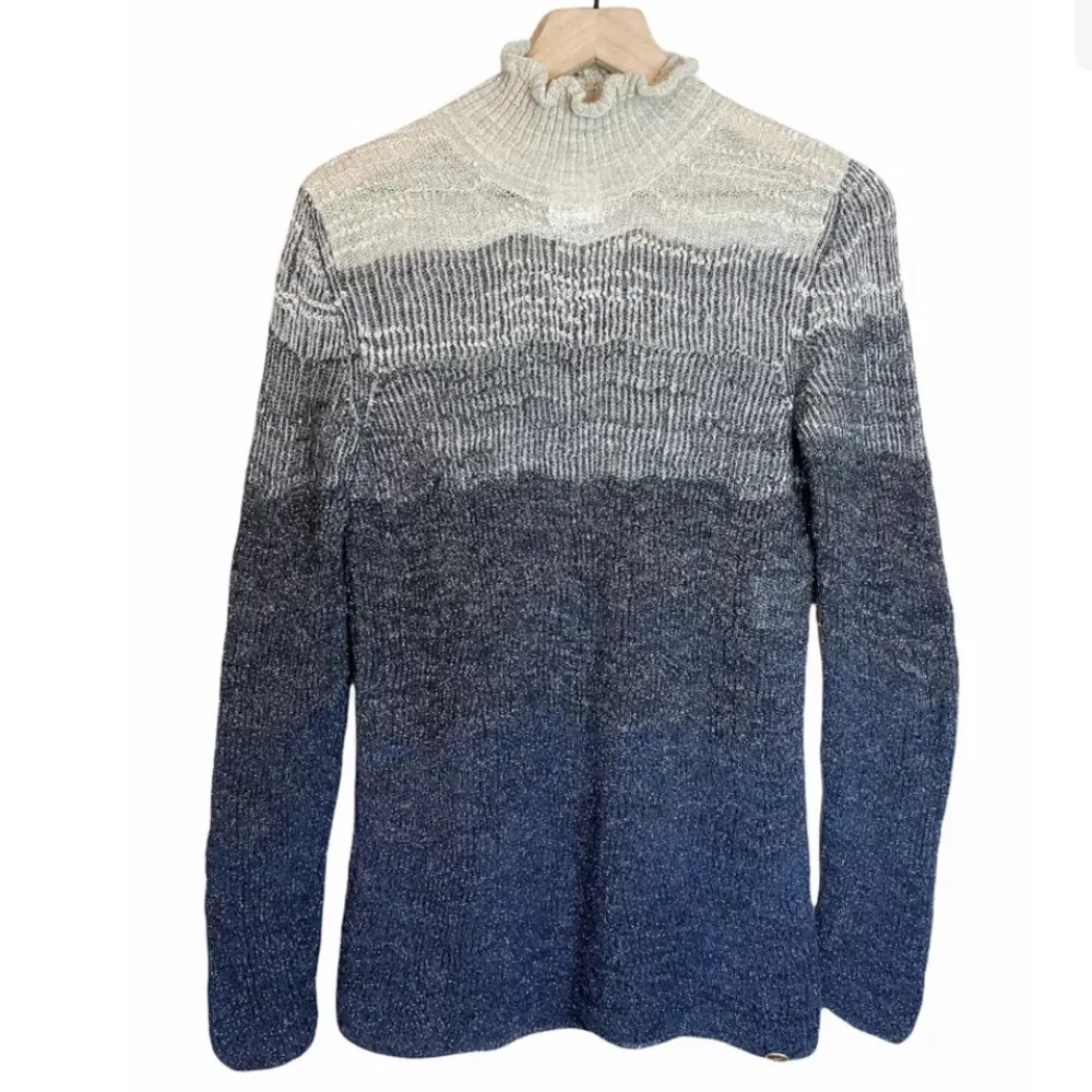 CHANEL Ombré Shimmering Turtleneck Sweater
